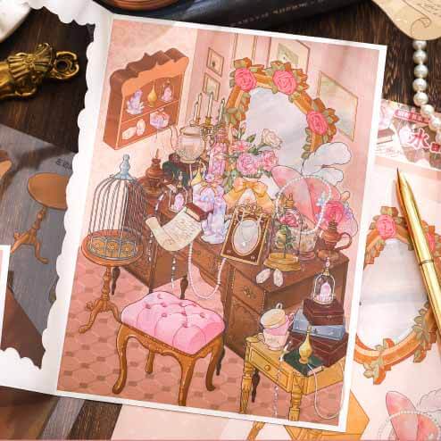 Crafted Treasures DIY 3D Scenes Sticker 2 Cute Miniature Scenes(L)