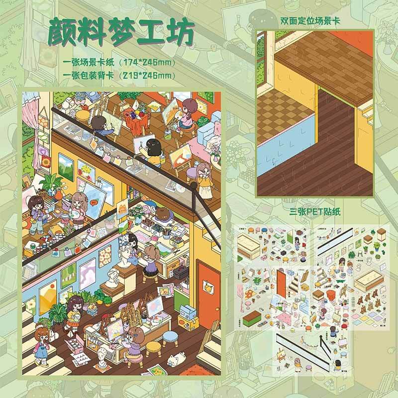 Creative Moment DIY 3D Scene Stickers 2 Cute Scenes(M)
