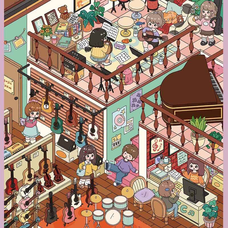 Creative Moment DIY 3D Scene Stickers 2 Cute Scenes(M)
