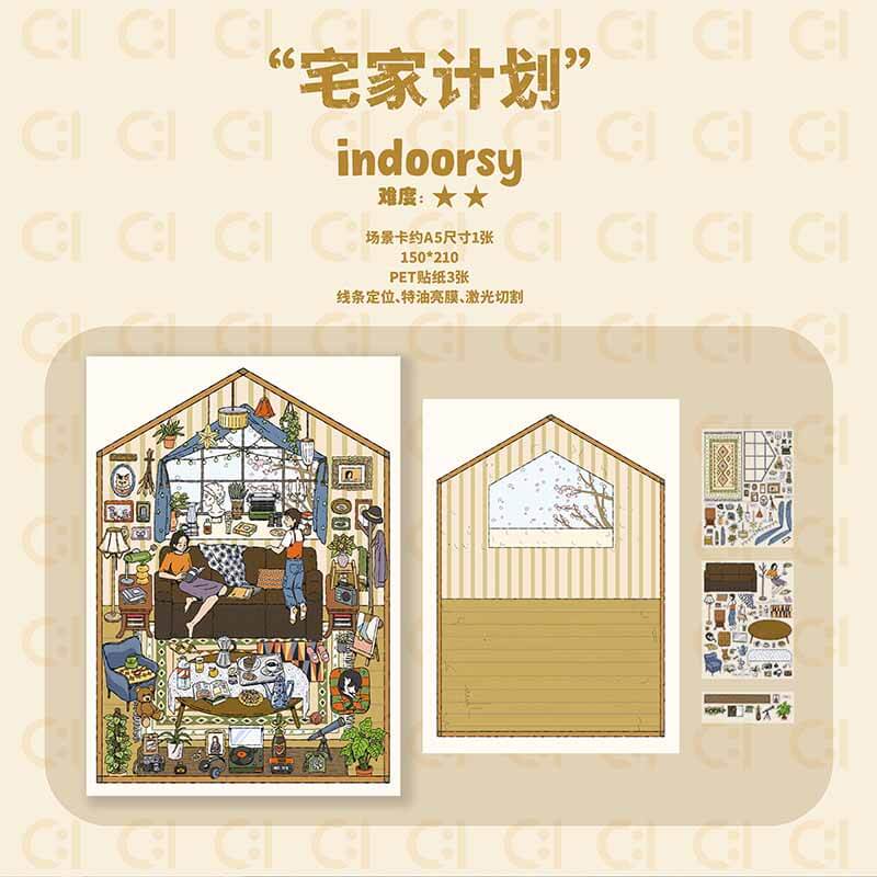 Creative Nest DIY 3D Scene Stickers With Guide Lines(M)
