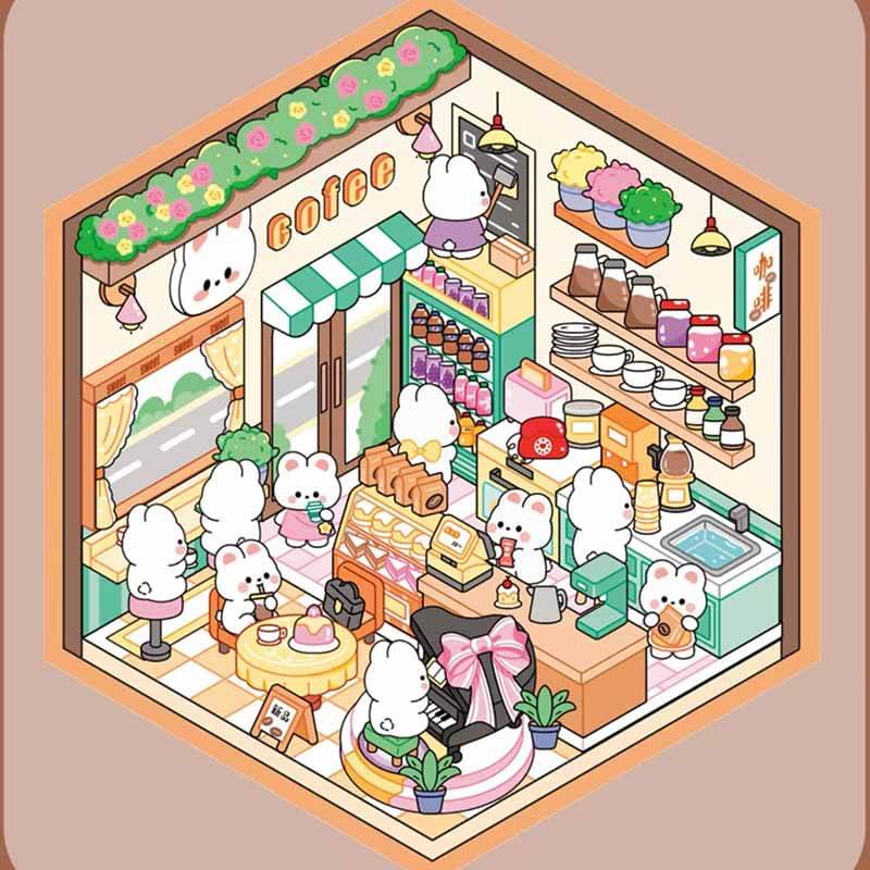 Critter Club DIY 3D Scene Stickers 4 Cute Miniature Scenes(S)