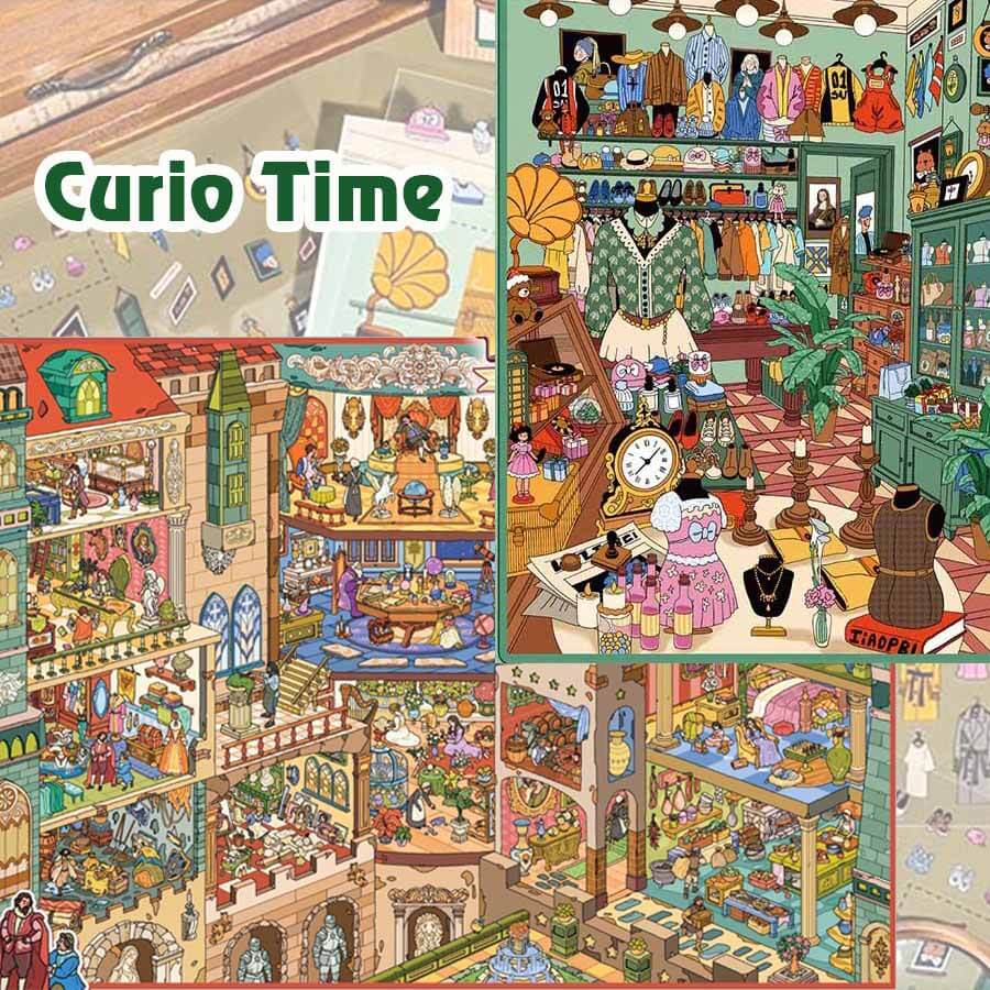 Curio Time DIY 3D Scene Stickers With Guide Lines(XL)