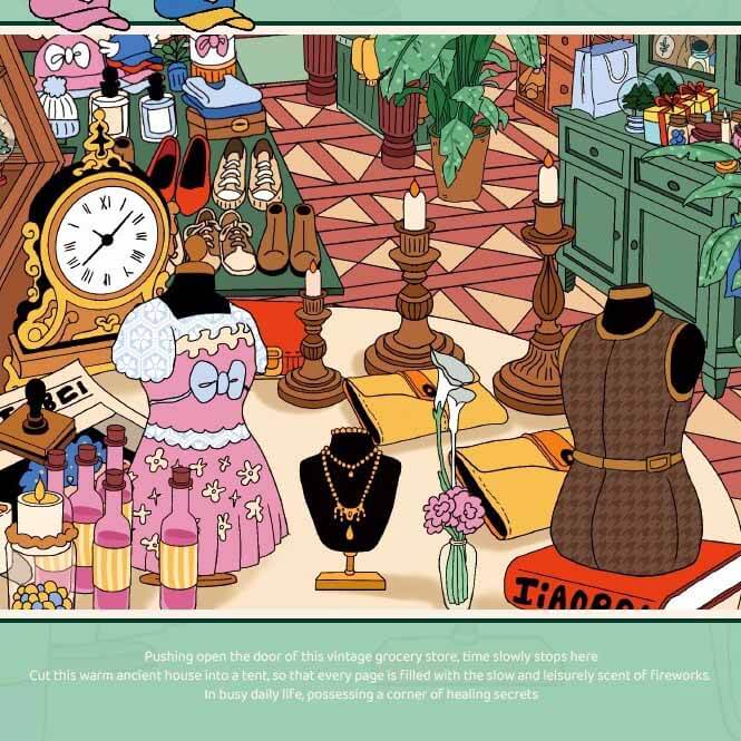 Curio Time DIY 3D Scene Stickers With Guide Lines(XL)