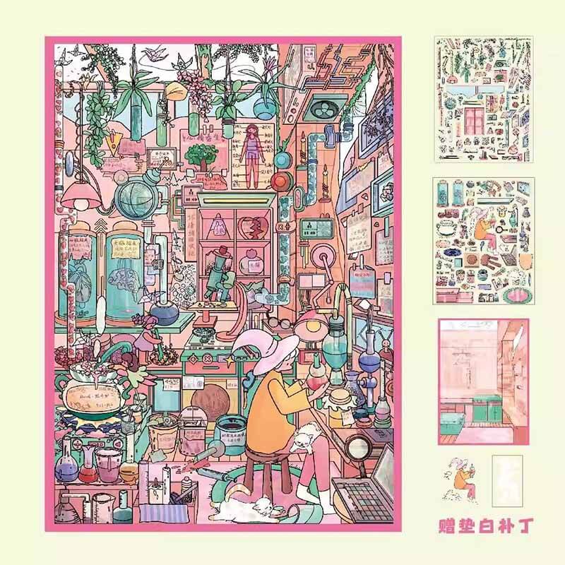 Curiosity Archive DIY 3D Scene Stickers 3 Cute Miniature Scenes(L)