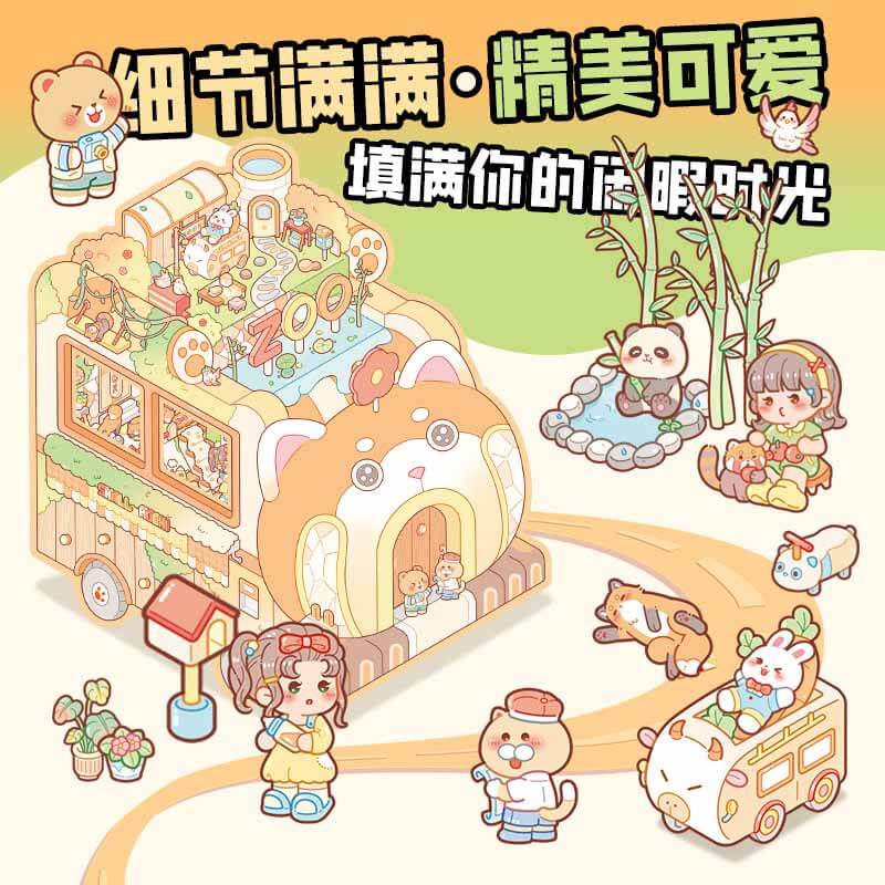 Curiosity Circuits DIY 3D Scene Stickers 5 Cute Miniature Scenes(L)