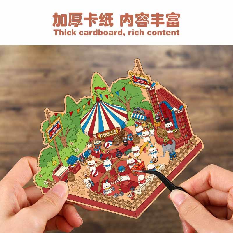 Curious Day DIY 3D Scene Stickers 2 Cute Miniature Scenes(M)