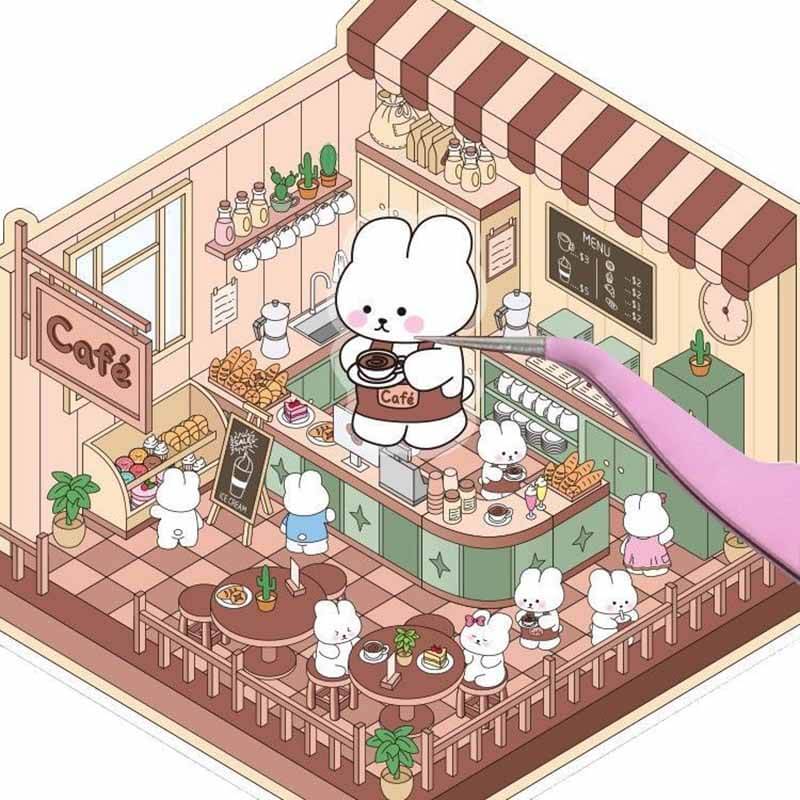 Curious Day DIY 3D Scene Stickers 2 Cute Miniature Scenes(M)