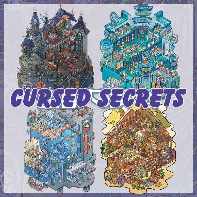 Cursed Secrets DIY 3D Scene Stickers 4 Cute Miniature Scenes (L)