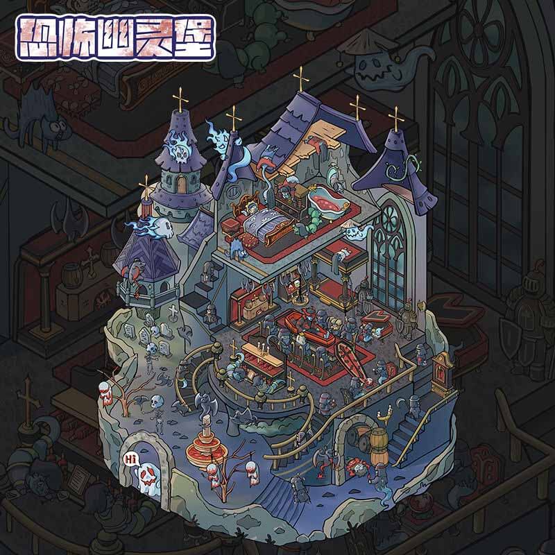Cursed Secrets DIY 3D Scene Stickers 4 Cute Miniature Scenes (L)