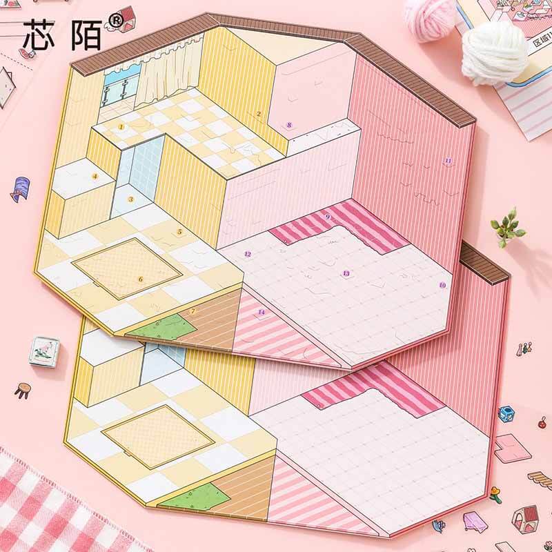 Daily Companion DIY 3D Scene Stickers 2 Cute Scenes(xL)