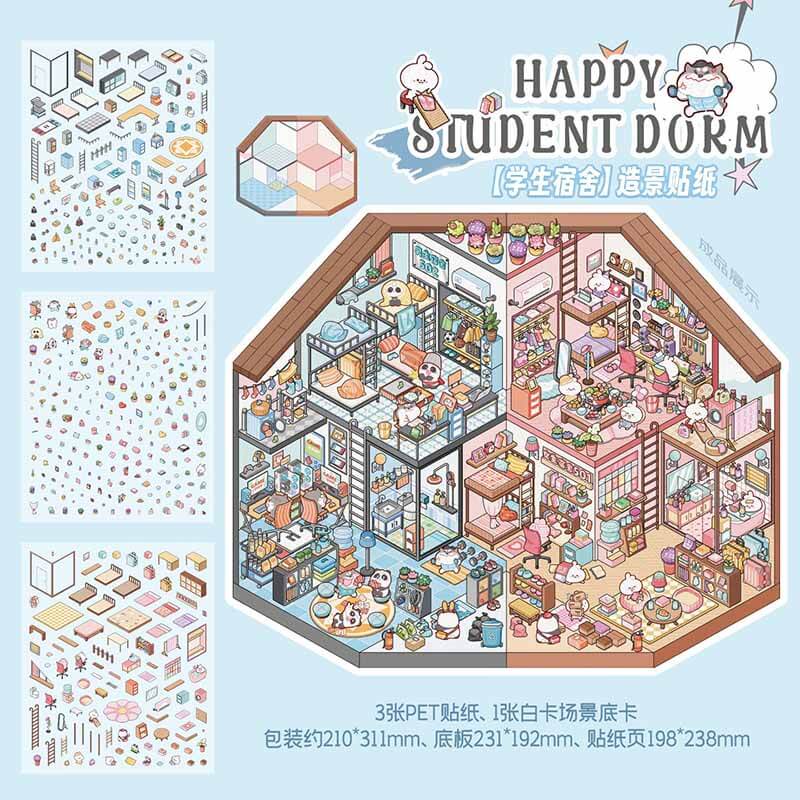 Daily Companion DIY 3D Scene Stickers 2 Cute Scenes(xL)