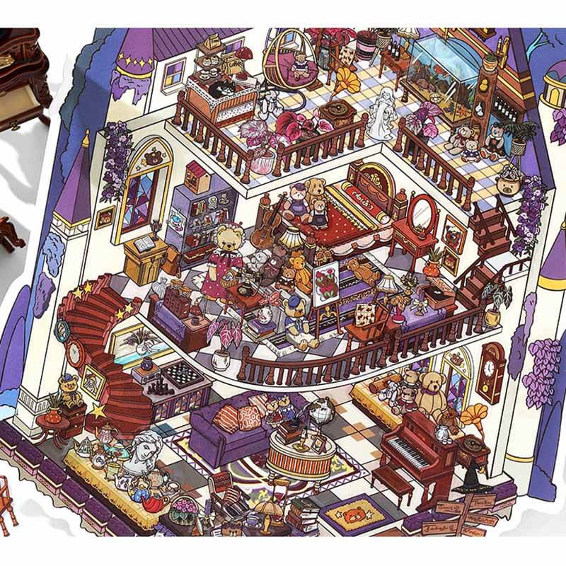 Dark Fairytale DIY 3D Scene Stickers 2 Cute Miniature Scenes(L)