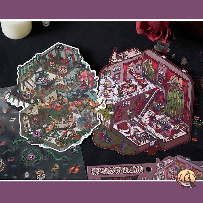 Dark Tales DIY 3D Scene Stickers 4 Cute Miniature Scenes(M)