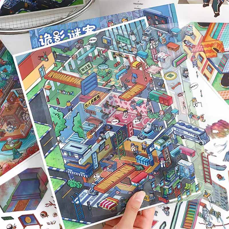 Dark Whispers DIY 3D Scene Stickers 2 Cute Miniature Scenes(L)