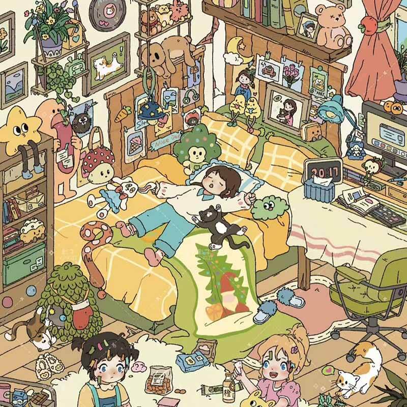 Daydream Diary DIY 3D Scene Stickers 2 Cute Miniature Scenes(L)