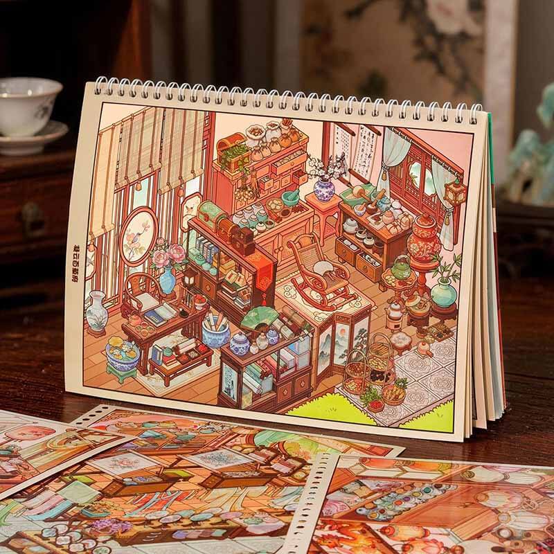 Desktop Universe Book DIY 3D Scene Stickers With Guide Lines(M)