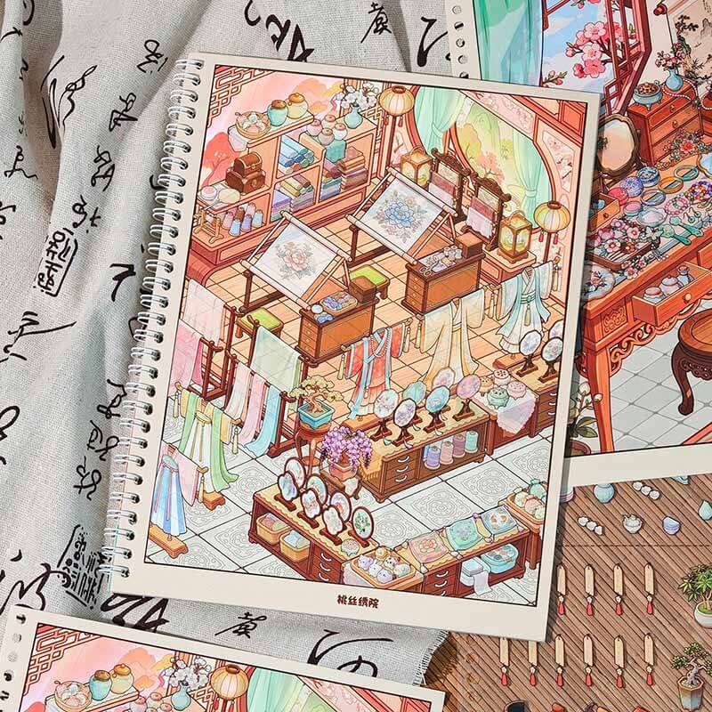 Desktop Universe Book DIY 3D Scene Stickers With Guide Lines(M)