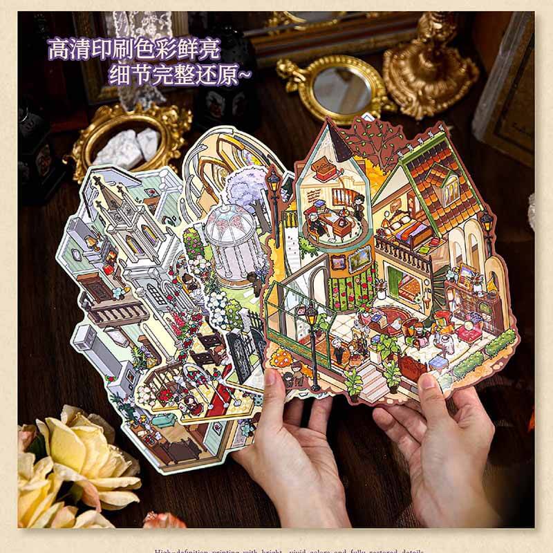 Twilight Clue DIY 3D Scene Stickers With Guide Lines(XL)