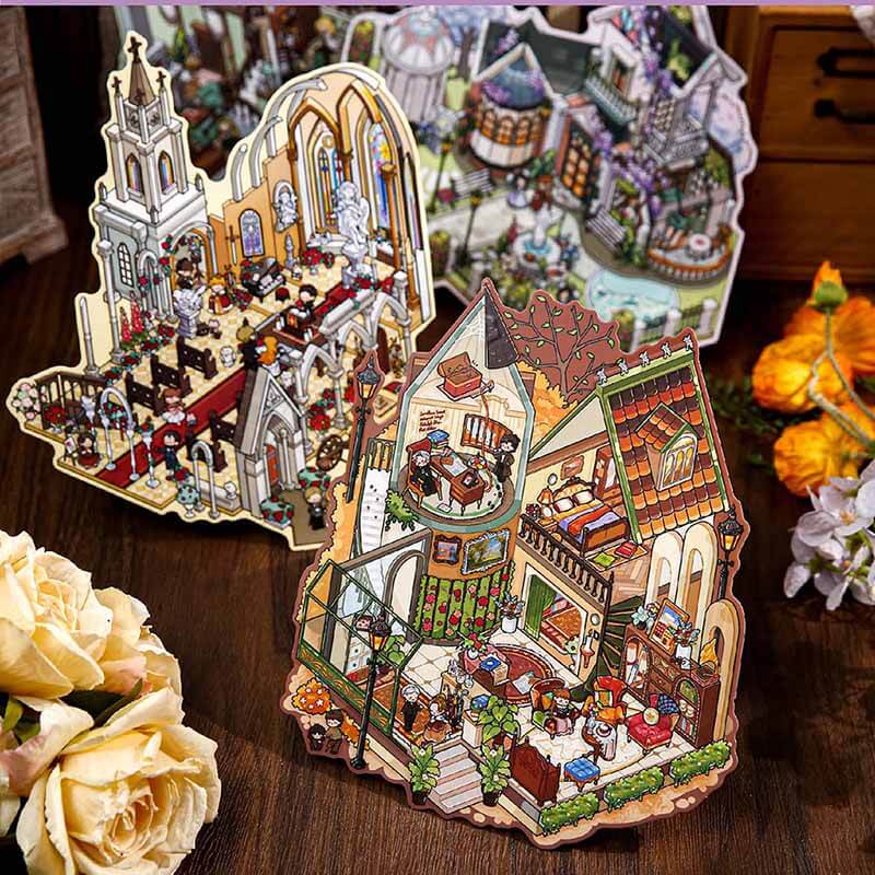 Twilight Clue DIY 3D Scene Stickers With Guide Lines(XL)