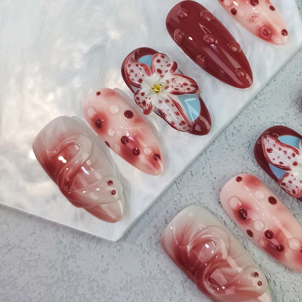 Beauty Art Garden Press On Nails Devil's Blossom 37