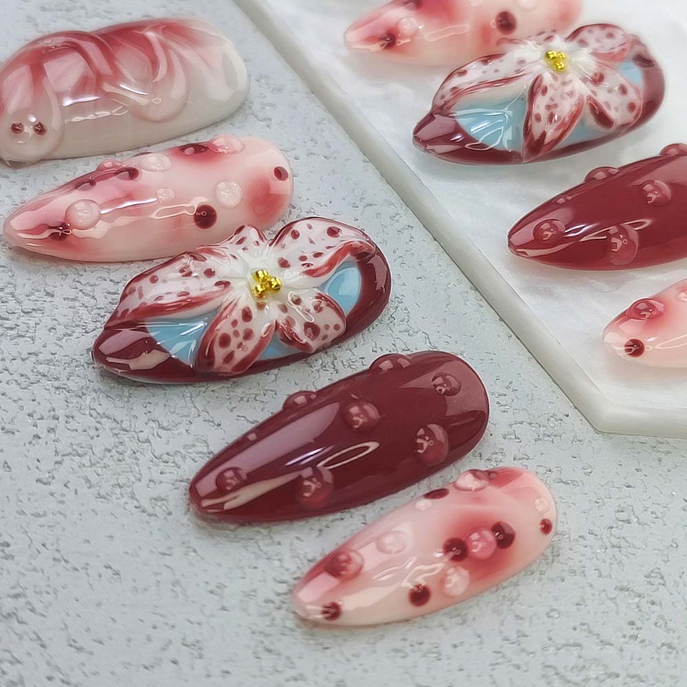 Beauty Art Garden Press On Nails Devil's Blossom 37