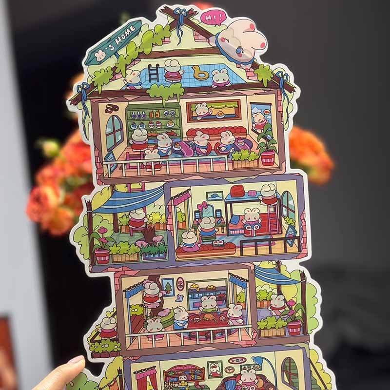Dodo's Villa DIY 3D Scene Stickers  Cute Miniature Scenes