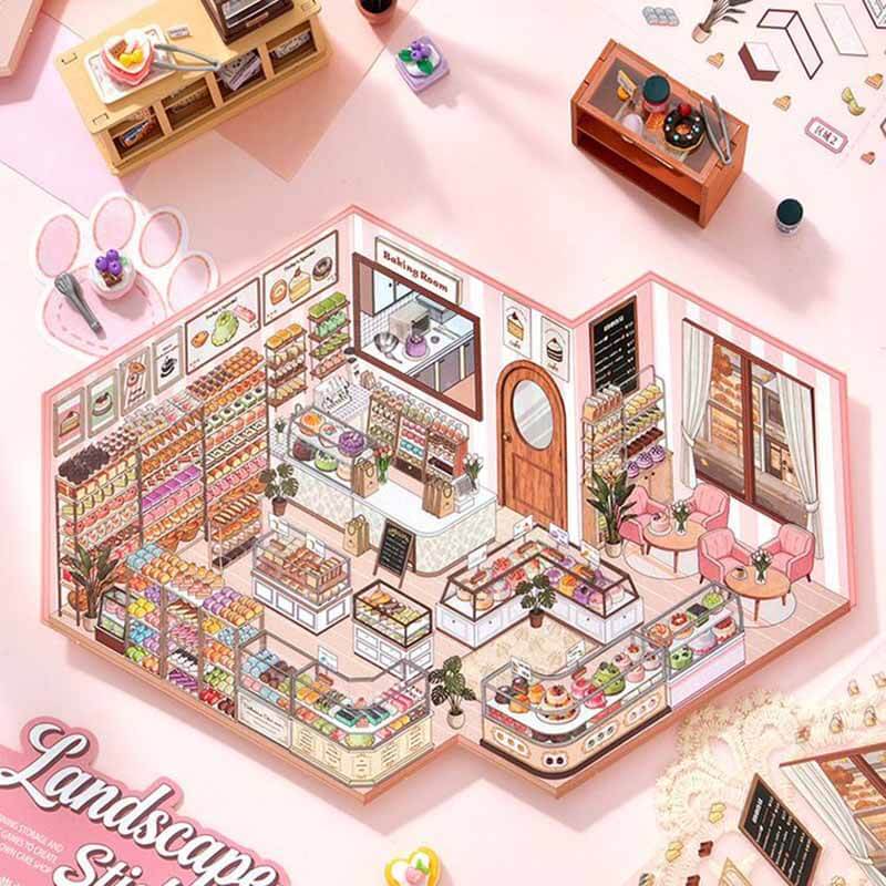Cake Tales DIY 3D Sticker Cute Miniature Scenes(L)