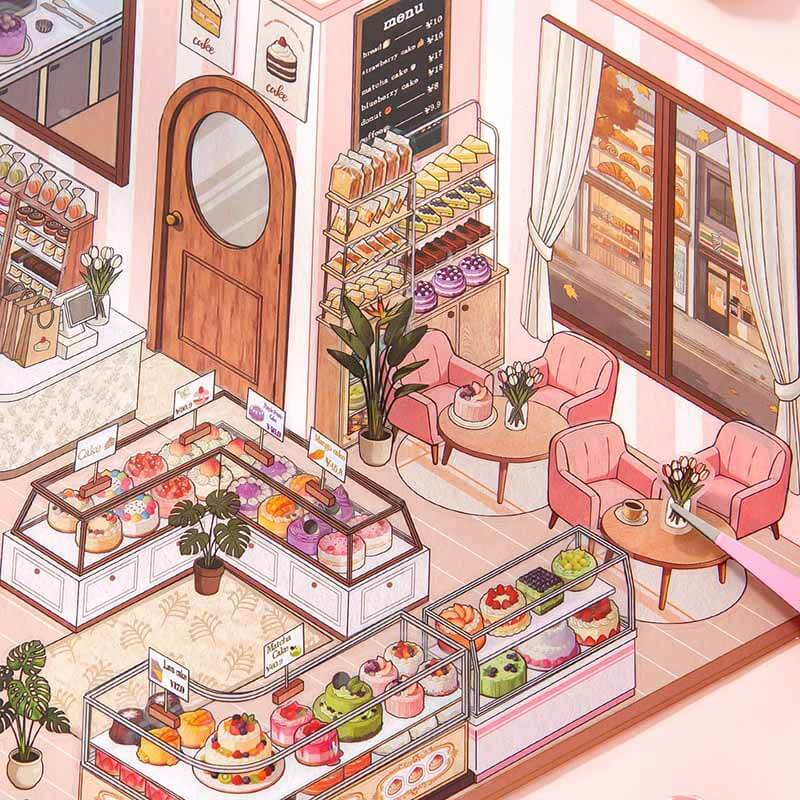 Cake Tales DIY 3D Sticker Cute Miniature Scenes(L)