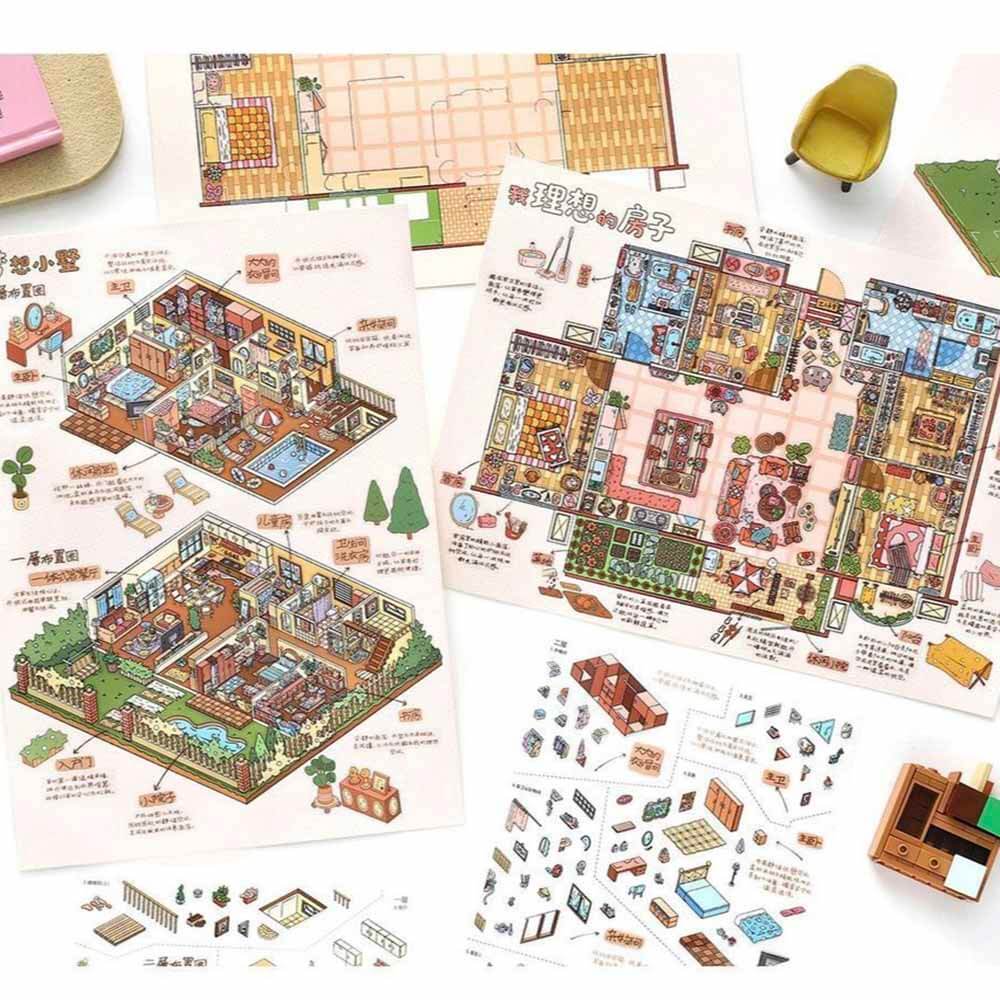 Dream Haven DIY 3D Scene Stickers 2 Cute Scenes(L)