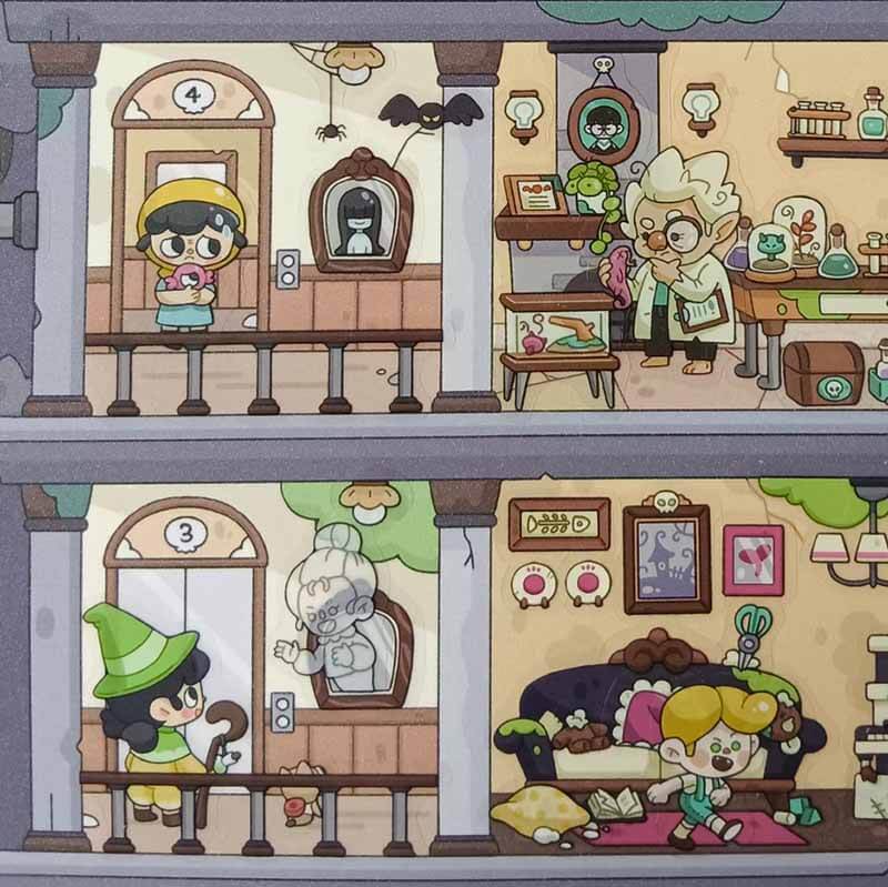 Dream Lodging DIY 3D Scene Stickers 2 Cute Miniature Scenes(XL)