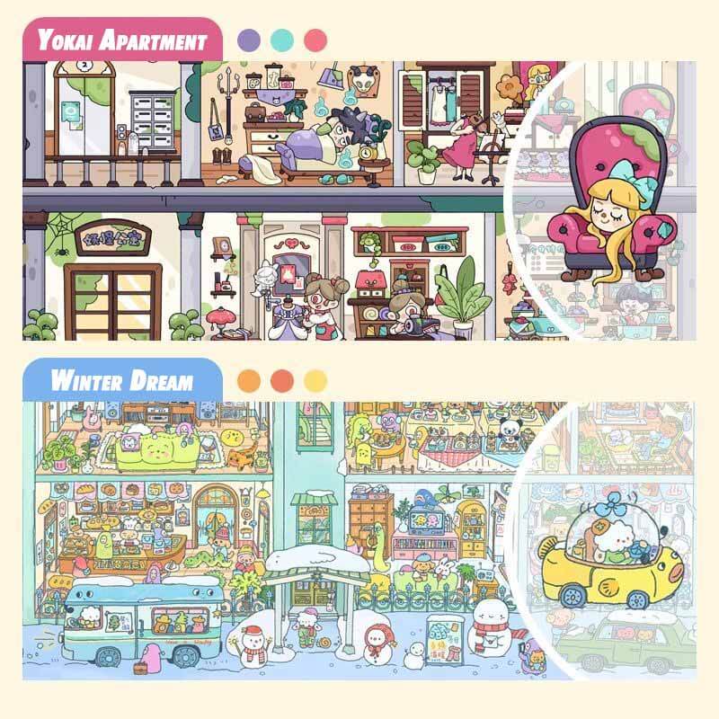Dream Lodging DIY 3D Scene Stickers 2 Cute Miniature Scenes