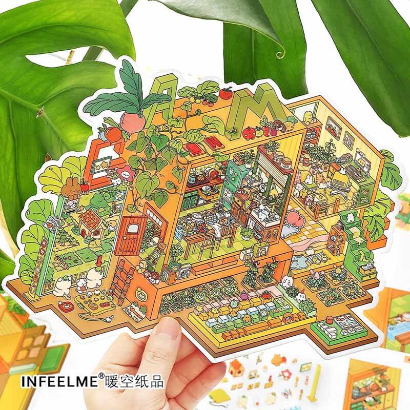 Dream Pages DIY 3D Scene Stickers 4 Cute Scenes(L)