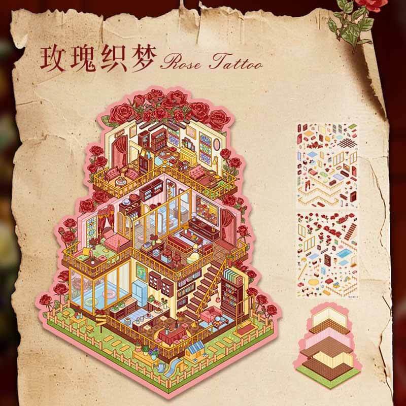 Dream Retreat DIY 3D Scene Stickers 2 Cute Miniature Scenes(L)