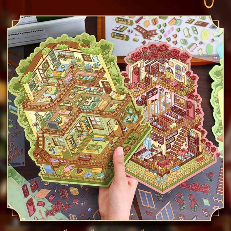 Dream Retreat DIY 3D Scene Stickers 2 Cute Miniature Scenes(L)
