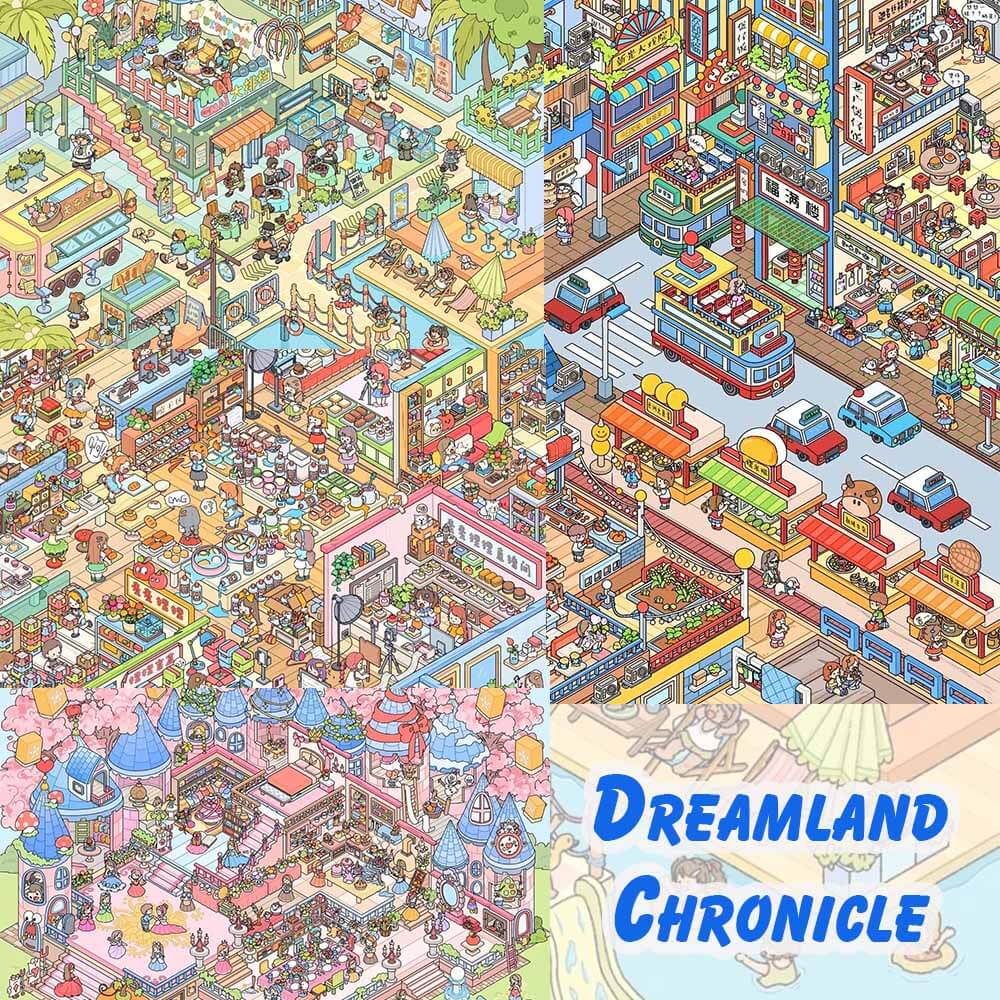 Dreamland Chronicle DIY 3D Scene Stickers 4 Cute Miniature Scenes