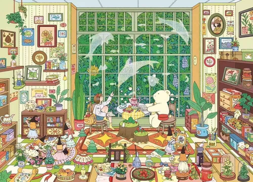 Dreamscape Haven DIY 3D Scene Stickers 4 Cute Miniature Scenes(M&L)