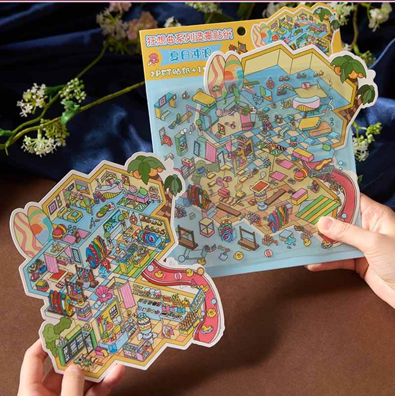 Dual Realm DIY 3D Scene Stickers 2 Cute Miniature Scenes(M)