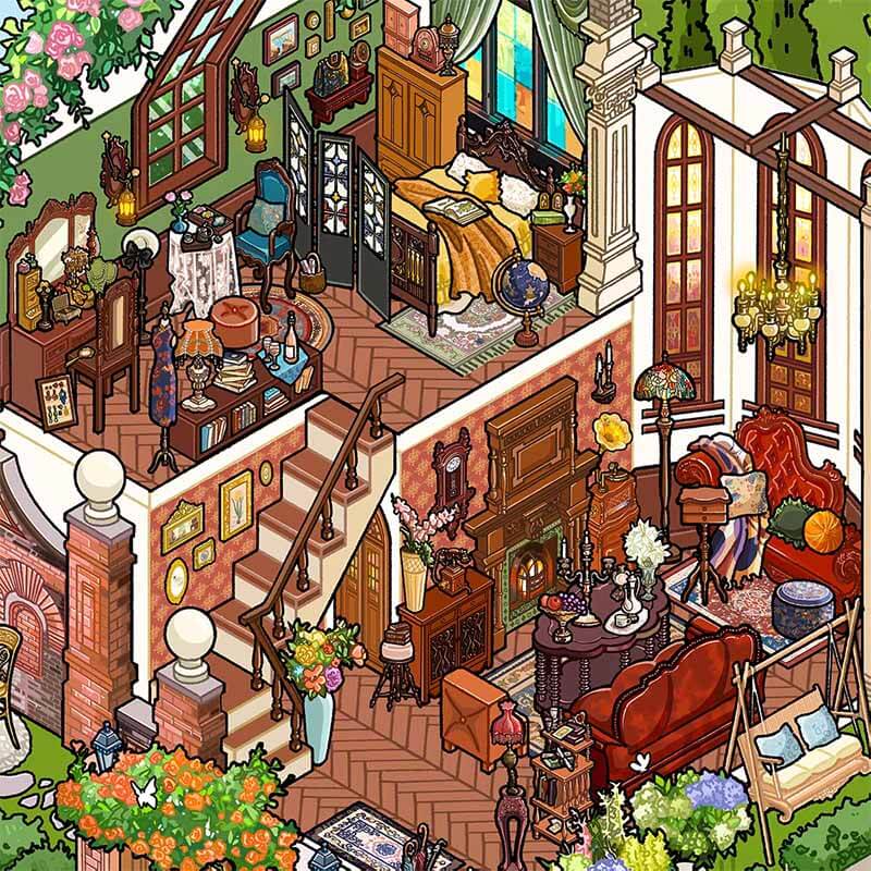 Echoes of Time DIY 3D Scene Stickers 2 Cute Miniature Scenes(M&L)