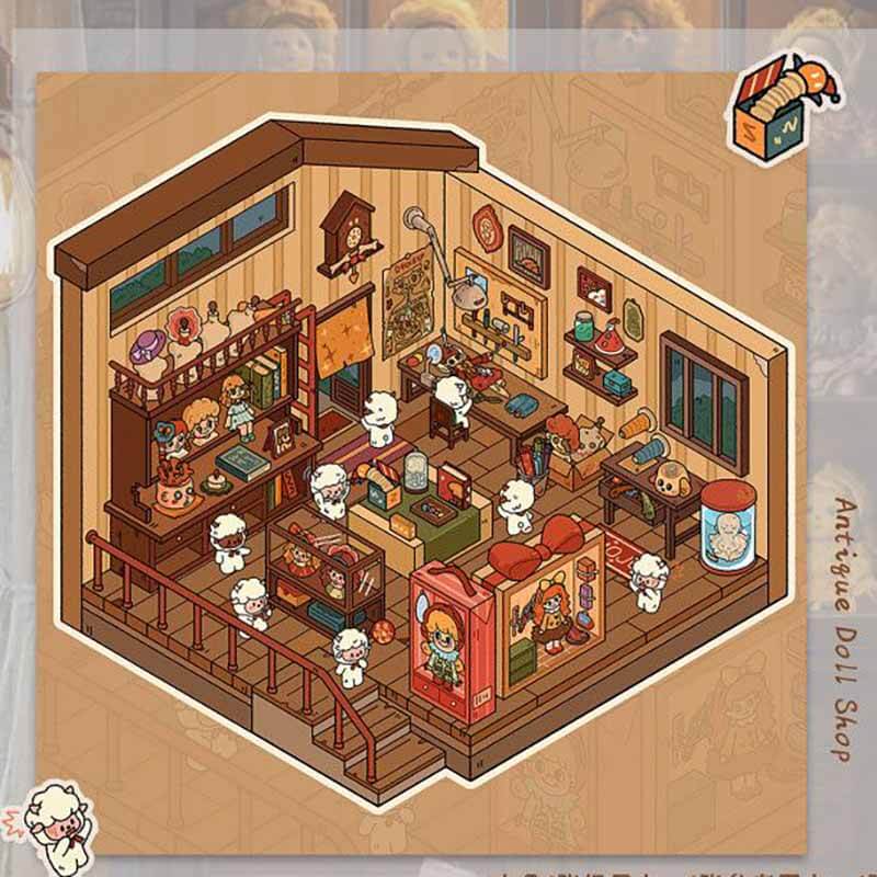 Eerie Lifestyle DIY 3D Scene Stickers 4 Cute Miniature Scenes(M)