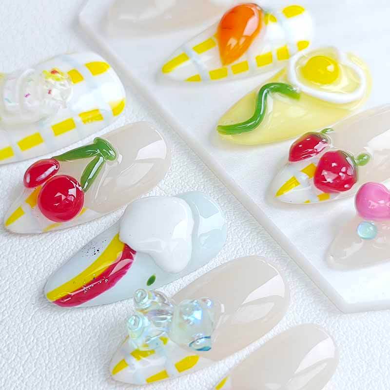 Beauty Art Garden Press On Nails Eggy Cream Pop 135