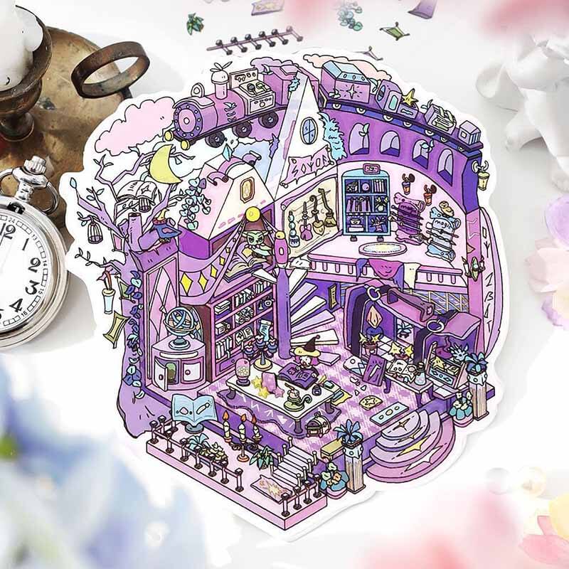 Enchanted Chapter DIY 3D Scene Stickers 4 Cute Miniature Scenes(S)