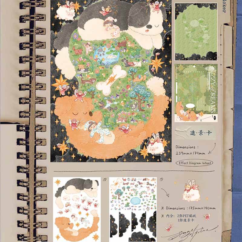 Enchanted Grove DIY 3D Scene Stickers 3 Cute Scenes(L)