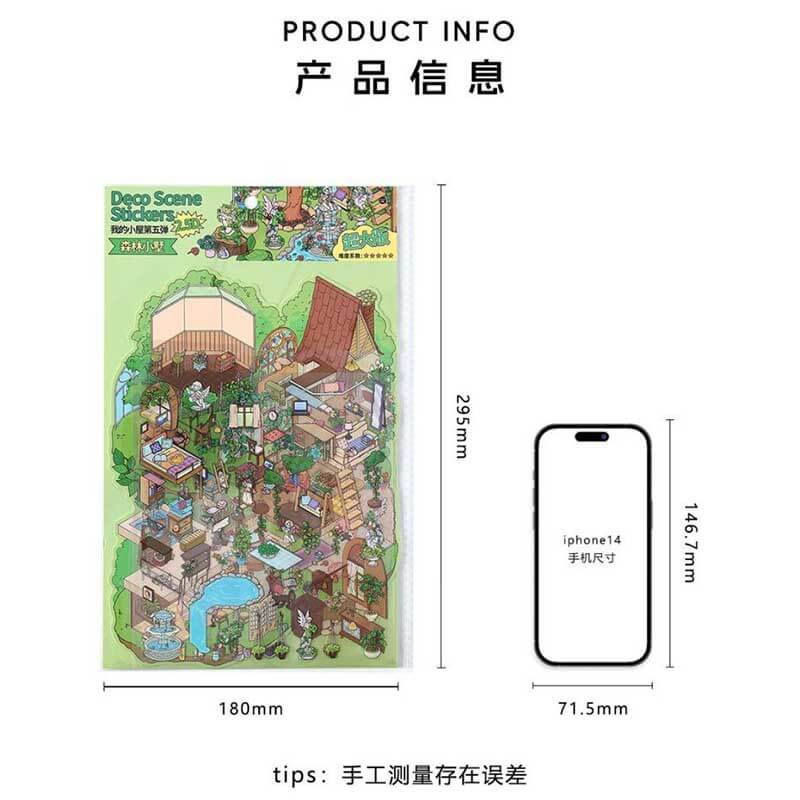 Enchanted Habitat DIY 3D Scene Stickers 2 Cute Miniature Scenes(L)
