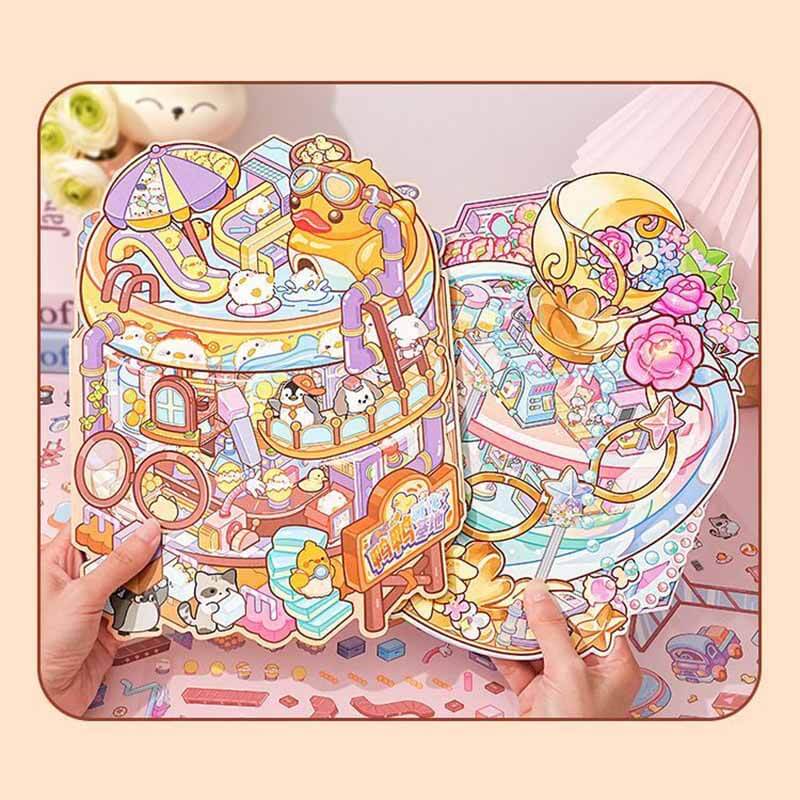 Enchanted Makerse DIY 3D Scene Stickers 4 Cute Miniature Scenes(L)