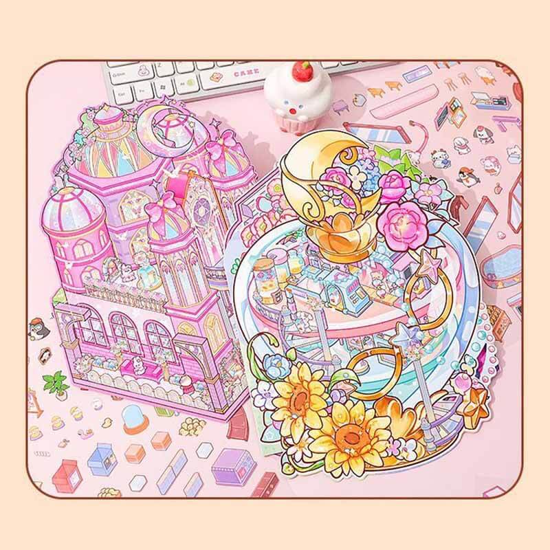 Enchanted Makerse DIY 3D Scene Stickers 4 Cute Miniature Scenes(L)