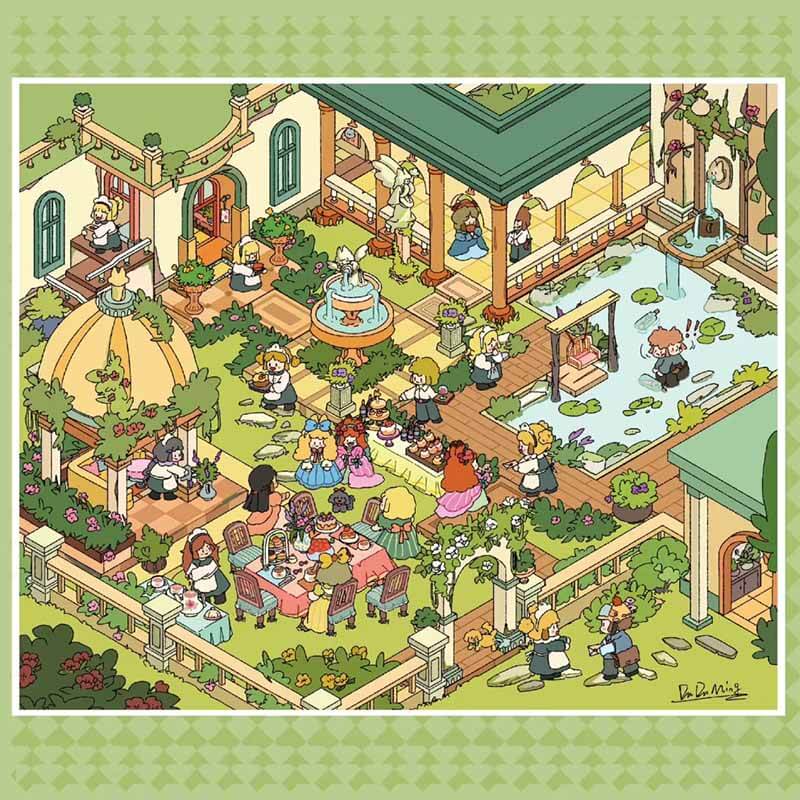Enchanted Manor DIY 3D Scene Sticker 2 Cute Miniature Scenes(L)