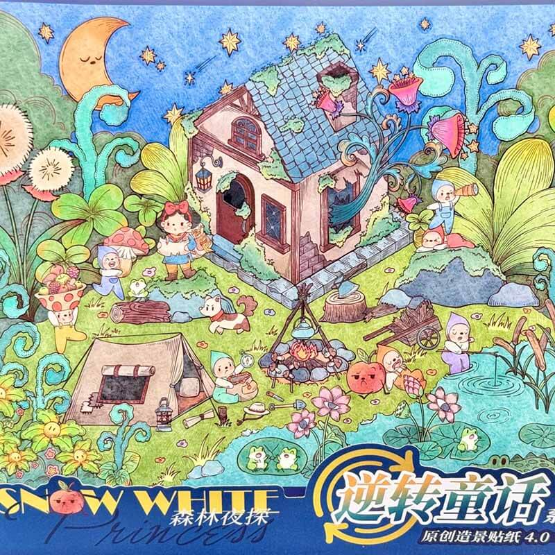 Enchanted Nights DIY 3D Scene Stickers 4 Cute Miniature Scenes(L)
