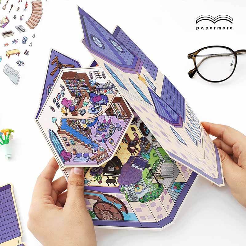 Enchanted Playhouse DIY 3D Scene Stickers 2 Cute Miniature Scenes(L)