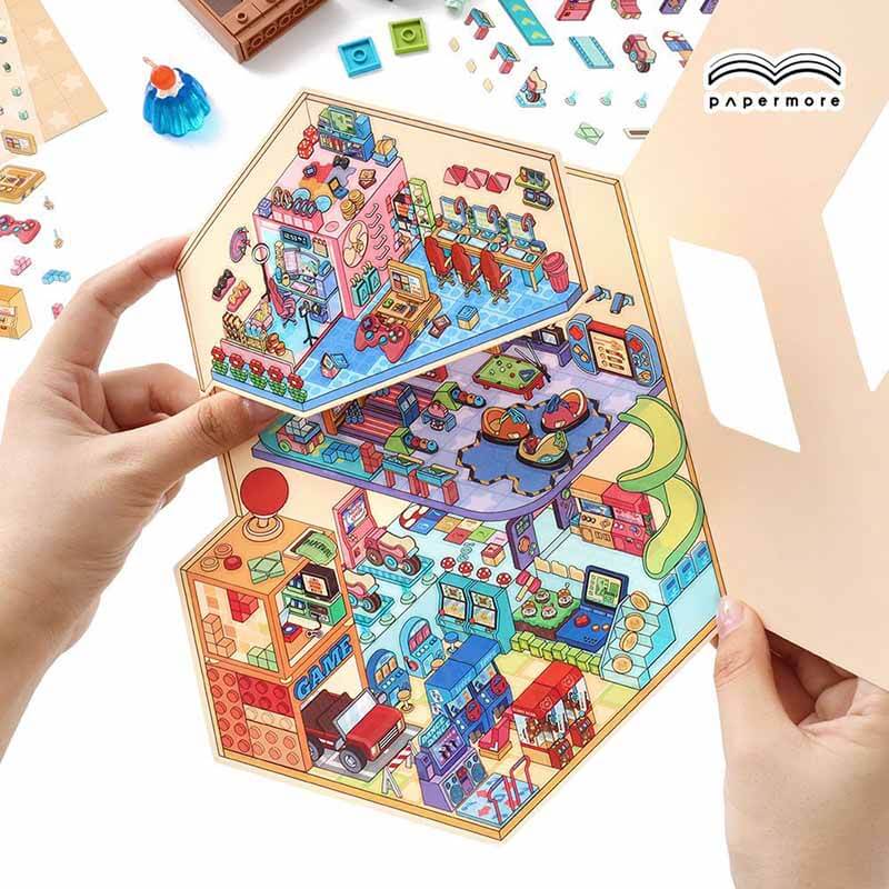 Enchanted Playhouse DIY 3D Scene Stickers 2 Cute Miniature Scenes(L)