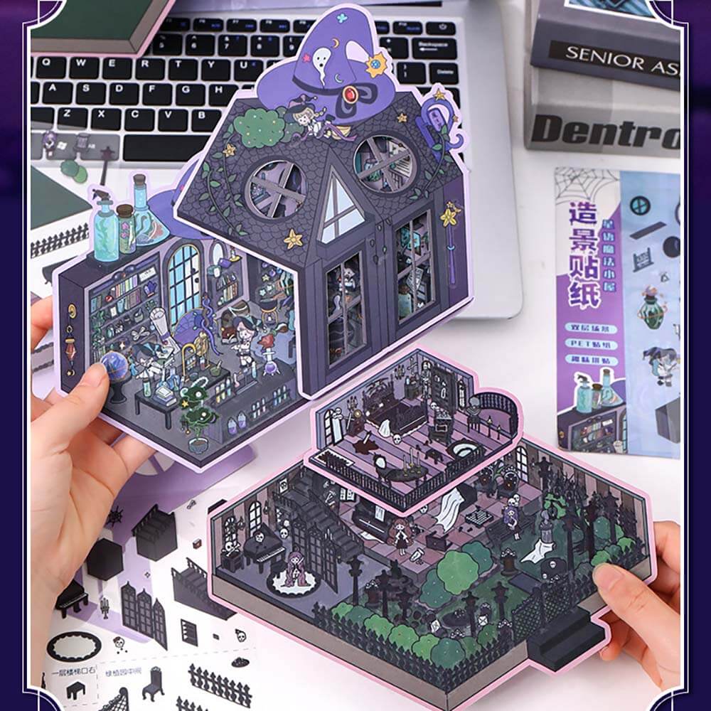 Enchanted Realms DIY 3D Scene Stickers 2 Cute Miniature Scenes